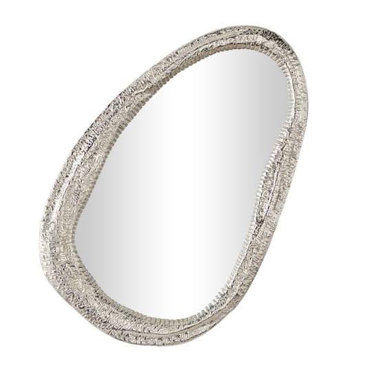 Silver Contemporary Wall Mirror, 23" x 2" x 35"